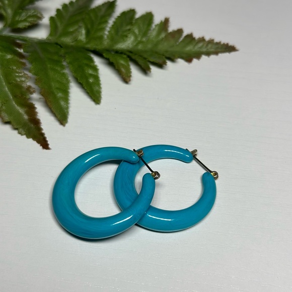 Teal Blue Womens Earrings - Picture 3 of 6